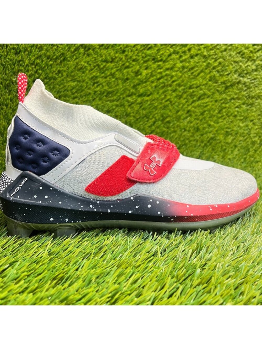 Under‎ Armour Bryce Harper 8 Low ST USA Mens Size 6.5 White Red Baseball Cleats